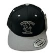 画像1: "BOMBERKID + LOGO EMBROIDERY" SNAPBACK (BLACK/SILVER) (1)