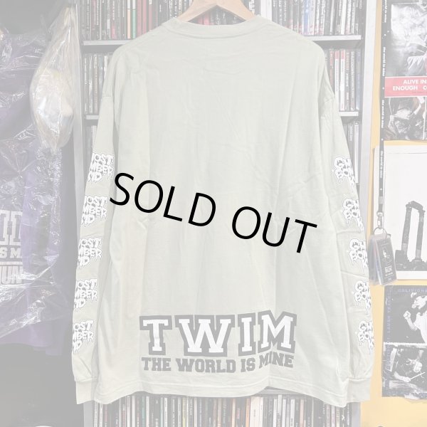 画像5: [USED]_XL "GHOST *BOMBER" LONG SLEEVE T-SHIRT  6.2oz (SAGE GREEN) (5)