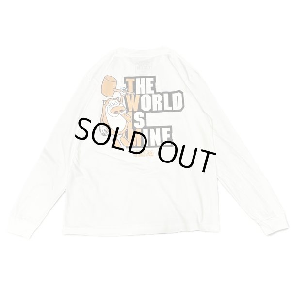 画像2: "TWIMPY" 5.6 oz LONG SLEEVE T-SHIRT (WHITE) (2)