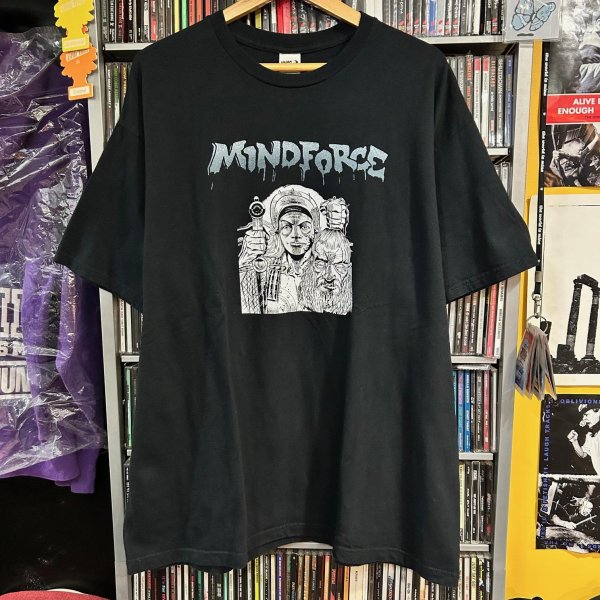 画像1: USED_"MINDFORCE_Swingin' Swords, Choppin' Lords" Tシャツ_XLサイズ (1)