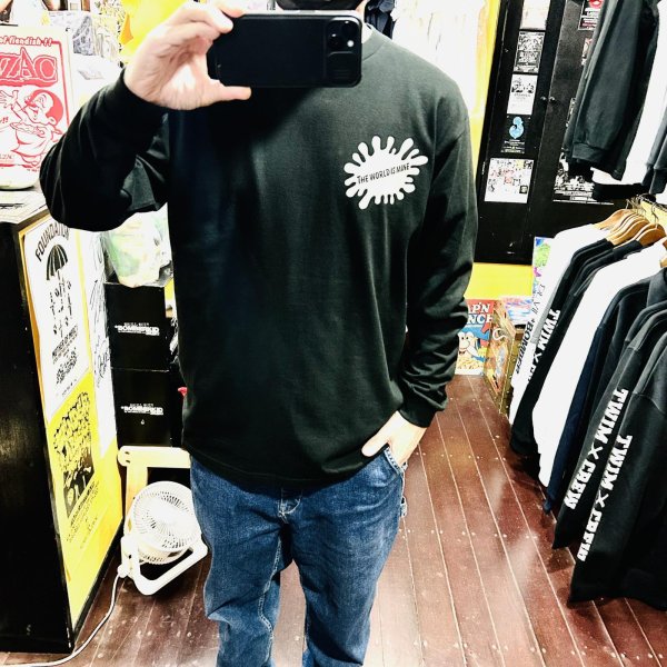 画像10: "TWIMPY" 5.6 oz LONG SLEEVE T-SHIRT (BLACK) (10)
