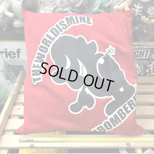 画像4: [USED] "*BOMBERKID" CUSHION (RED) (4)